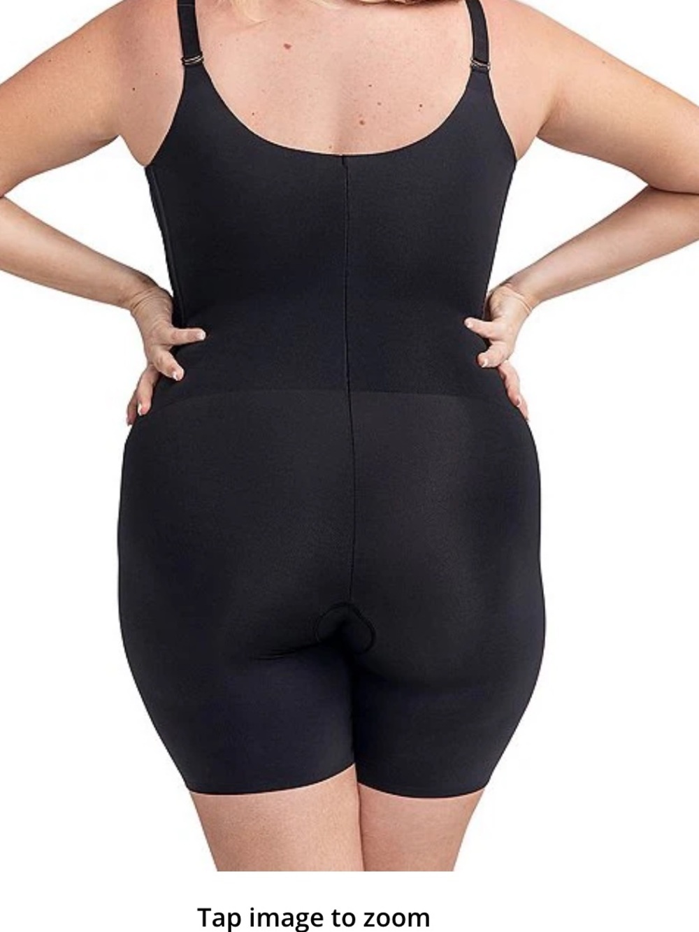 Honeylove Woman's Black Plus-size Classic High-back Mid-Thigh Bodysuit Sz 1x - Picture 9 of 9